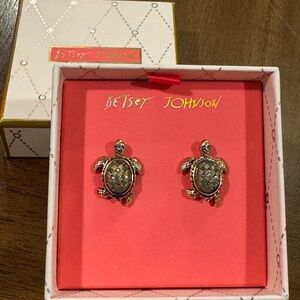 Betsey Johnson Turtle Stud Earrings